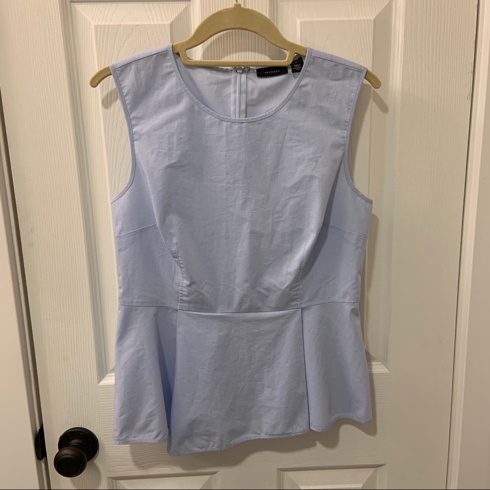 Halogen peplum top / small, blue